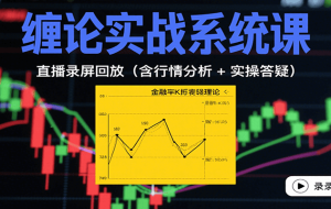 缠论实战系统课：直播录屏回放（含行情分析 + 实操答疑（更新8月）