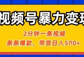 视频号暴力变现玩法，2分钟制作一条治愈风景视频，条条爆款，挂橱窗带货日入5张+，2天起号小白可做