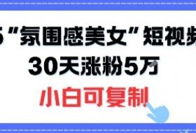 不露脸也能火！2025“氛围感美女”短视频玩法，30天涨粉5W小白可复制