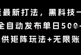 8月带货最新打法，黑科技一键搬运，全自动发布单日5张+，提供矩阵玩法+无限账号【揭秘】