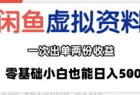 闲鱼虚拟资料新变现玩法，信息差项目，一次出单两份收益，无需囤货，可批量矩阵，零基础小白也能日入多张