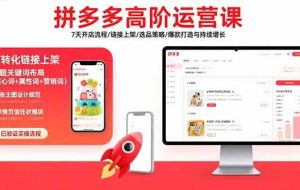 （15761期）拼多多高阶运营课：7天开店流程/链接上架/选品策略/爆款打造与持续增长