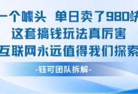 一个噱头单日卖了980米 这套搞钱玩法真厉害 互联网永远值得我们探索