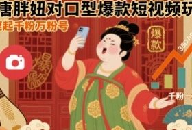 大唐胖妞对口型爆款短视频玩法，快速起千粉万粉号