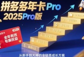 拼多多年卡2025Pro版，五大板块从认知到基础、从推广到活动、从活动到玩法