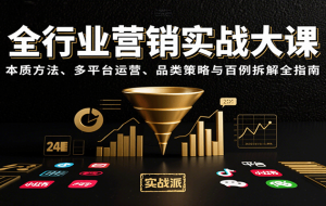 全行业营销实战大课：本质方法、多平台运营、品类策略与百例拆解全指南