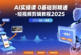 AI实操课0基础到精通-短视频剪辑教程2025