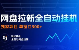 网盘拉新全自动挂机项目 独家稳定 单窗口轻松日入300+ 可矩阵