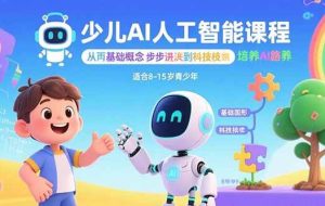 （15872期）少儿AI人工智能课程：从基础概念逐步深入到核心技术 培养全面的AI素养