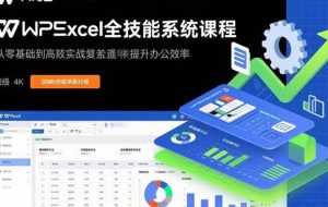 （15873期）WPS Excel全技能系统课程：从零基础到高阶实战全覆盖，全面提升办公效率