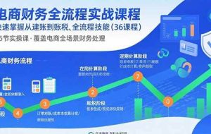 （15883期）电商财务全流程实战课程：快速掌握从建账到报税的全流程技能（36节课）