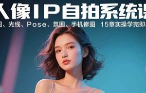 （15920期）人像IP自拍系统课：构图、光线、Pose、氛围、手机修图 15章实操学完即出片