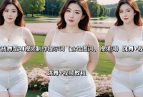 微胖女孩舞蹈AI视频制作提示词（含绘图词、视频词） 跳舞+视频教程