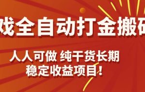 （15938期）游戏全自动打金搬砖，日入千元，人人可做，纯干货，长期稳定收益项目！