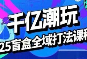 2025盲盒全域全套打法课，盲盒起号、选品、话术、私域等