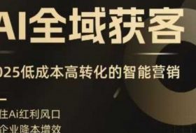 AI全域获客实训营，2025低成本高转化的智能营销，精准找客，高效营销