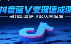 （15950期）抖音蓝V变现速成课，快速掌握蓝V运营秘诀，实现月入过万的商业目标