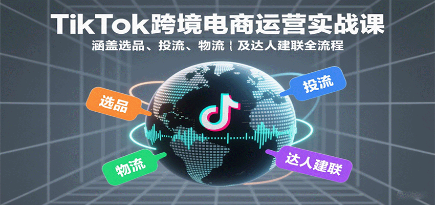 TikTok跨境电商运营实战课:涵盖选品、投流、物流及达人建联全流程 TikTok跨境电商运营实战课:涵盖选品、投流、物流及达人建联全流程