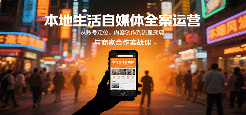 本地生活自媒体全案运营,从账号定位、内容创作到流量变现与商家合作实战课 本地生活自媒体全案运营,从账号定位、内容创作到流量变现与商家合作实战课