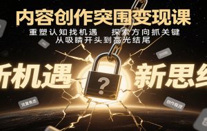 抖音流量认知课，短视频+直播+私域，认知提升，闪电开悟