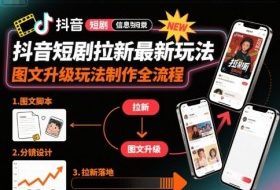 抖音短剧拉新最新玩法之图文升级玩法制作全流程，操作简单，0粉可做