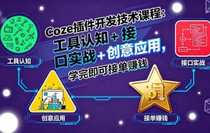 （15976期）Coze插件开发技术课程：工具认知+接口实战+创意应用，学完即可接单赚钱