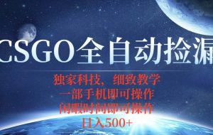（15979期）CSGO自动捡漏项目，最新独家玩法，不用挂机不用玩游戏，一个手机即可操…