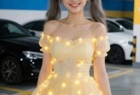 AI发光短裙美女舞蹈视频制作教学，视频教程+提示词(含绘图词、动作词)