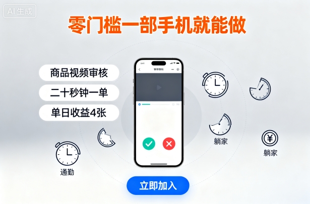 零门槛一部手机就能做,商品视频审核,通勤躺家碎片时间都能做,二十秒钟一单,单日收益4张 零门槛一部手机就能做,商品视频审核,通勤躺家碎片时间都能做,二十秒钟一单,单日收益4张