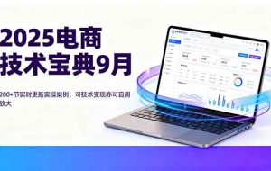 （16010期）2025电商技术宝典9月：200+节实时更新实操案例，可技术变现亦可自用放大
