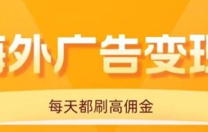 （16016期）用手机看海外广告，每天10分钟，单机日入20+，无需养鸡，可放大操作
