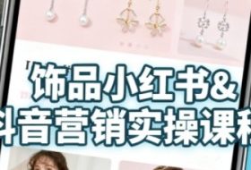 抖音+小红书饰品卖货：货源、开店、内容全教会，让新手快速掌握饰品线上营销全流程，轻松开启变现路