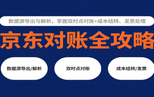 京东对账全攻略：数据源导出与解析，掌握双时点对账+成本结转、发票处理