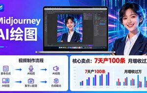 （16049期）AI绘图照片开口说话视频制作：Midjourney+数字人，7天产100条月增收过万