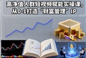高净值人群短视频赋能实操课，从0-1打造“财富管理”IP
