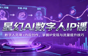 AI数字人电商带货课：星幻数字人克隆+工具使用，选品剪辑与橱窗开通