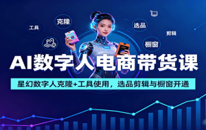 星幻AI数字人IP课，数字人克隆+内容创作，掌握IP变现与流量提升技巧