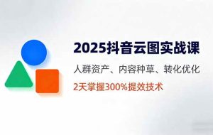 （16063期）2025抖音云图实战课，人群资产、内容种草、转化优化，2天掌握300%提效技术