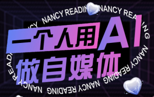 南希小盖·一个人用AI做自媒体（更新9月）