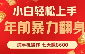 （16080期）七天狂赚8600，小白纯手机操作，日入1000+