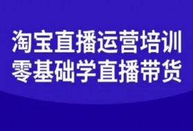 淘宝直播运营培训-零基础学会直播卖货