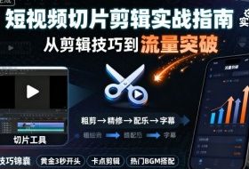短视频切片剪辑实战指南，从剪辑技巧到流量突破