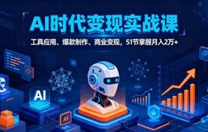 （16093期）AI时代全场景实战课，工具应用、爆款制作、商业变现，51节掌握月入2万+