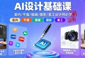 AI设计基础课，室内、平面、插画、摄影、美工设计师必学的