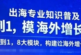 出海专业知识普及，从0到1，8大模块构建你的海外增长引擎