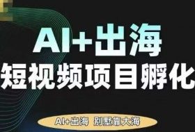 AI·TikTok AI+出海短视频项目孵化，陪你从0-1借助AI实现出海变现