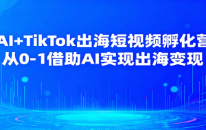 AI+TikTok出海短视频孵化营，从0-1借助AI实现出海变现