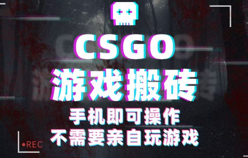 CSGO游戏自动运行捡漏，单日扫货500+，年底小高峰上车可吃肉，手机即可操作兼职副业