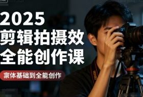 2025剪辑拍摄特效全能创作课，零基础到全能创作