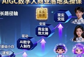 AIGC数字人商业落地实操课，从零基础小白到AI数字人大神